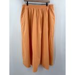 Petal and Pup  Skirt SZ Extra Large Melon Orange Midi PullOn Pockets Cotton Stretch Photo 10