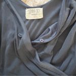 Sienna Sky Women’s L Blue Romper Spaghetti Strap Wide Crop Leg V-Neck Tie Wrap Photo 3