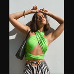 Princess Polly Lime Green Purple Multiway Wrap Top 10 Photo 0