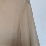 Weekday  Sheer Cream Gold Crewneck Blouse Size Small Photo 5