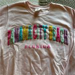 Pacifica Pink Sweatshirt with Colorful Embroidery Size L Photo 1