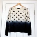 Skull Cashmere Dip Dye Ombre Skull Print Sweater Size XS Photo 1