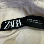 ZARA Cream Long Sleeve Notch Collar Belted Tie Waist Blazer Coat Jacket Top XS Photo 2