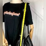 BURBERRYS Large Black Leather Bucket Drawstring Bag Nova Check Lining Authentic Photo 11