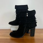 Catherine Malandrino Women’s  Domenica Black Fringe Bootie Ankle Boots‎ Size 8 Photo 1