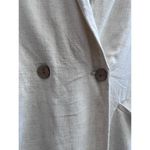LC Lauren Conrad Tan Linen Blend Notch Lapel Pocket Double Breasted Blazer Large Photo 6
