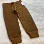 Spiritual Gangster  Stripe Waffle Joggers – Dark Cognac NWT Wool Blend Photo 1