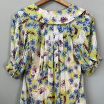 Free People NWT Sugar Crush Mini Dress Women's Medium Lemon Combo Floral Flowy Photo 11