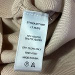 ASTR The Label Women's Beige Nude Knit Long Sleeve Cutout Bodysuit Top Size XS Photo 4