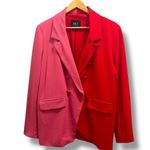 NWT BBJ Los Angeles Pink Red Double Breasted Two Tone Blazer Photo 2