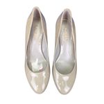 Lauren Ralph Lauren Hala Gray Heels Pumps Patent Leather Closed‎ Toe Women's 7B Size 7 Photo 3