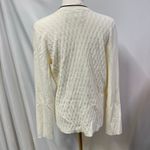 Emma James Emma & James V-neck Button‎ Front Cardigan Womens L cable knit White classic Photo 3