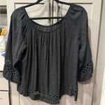 Elegant Black Women's Off the Shoulder Crochet Detail L Size L Photo 3