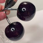 Cherry Bag Charm Purse Charms Keychain Car sparkly silver purple Photo 6