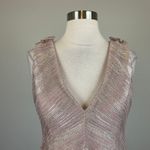 XScape Sleeveless Fit and Flare Mini Cocktail Dress Metallic Pink Size 12 Photo 4