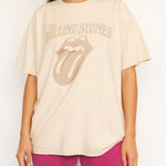 American Eagle  Rolling Stones Short Sleeve Band Tee Shirt Peach Pink XS / S Photo 0