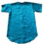 Victoria's Secret Victoria’s Secret Vintage Gold Label Teal Silky Satin Button Up Lingerie Dress Photo 2