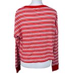 NWT PiNK Victoria’s Secret Thermal Red White Stripe Pajama Shirt Boxy Shorts Set Photo 10