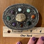 Vintage Oval Metal Silver Raw Semi Photo 3