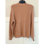 Women's BTFBM Light Khaki Ribbed Crew Neck Sweater S Brown Photo 2