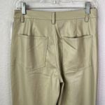 We Wore What Revolve Vegan Leather Kick Flare High Waisted Pants Size 27 In Oat Photo 7