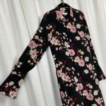 Equipment  Femme Black&Pink Floral Clea Silk Button Front Shirt Dress Sz.M Photo 10
