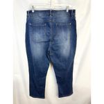 Cato  Plus Size 16 Denim Capris Blue Embroidered‎ Jeans Cropped High Rise 1557 Photo 1