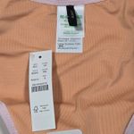 J.Crew  Ribbed curved-waist cheeky string bikini bottom in‎ Pale Blossom S NWT Photo 5
