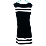Lauren Ralph Lauren Size 4 Dress Black White Sleeveless Fitted High‎ Neck Photo 1