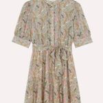 Ba&sh Jasmine Floral Print Ruffle Shirt Robe Puff Sleeves Mini Dress Size Medium Photo 5