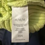 CAbi  Beaming Sweater Lemon Lime Green Puff Sleeve Crochet M Photo 5