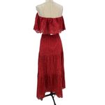 Astra Signature Julie Ruffle Lace Bandeau Tiered Maxi Skirt Set Size 16 Red Photo 7