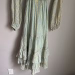 Karina Grimaldi  metallic gold striped tiered midi dress Photo 10