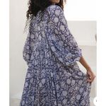 Daughters Of India Kyra Midi Dress Blue Iris S Floral Cottage Beach Resort Relax Photo 10