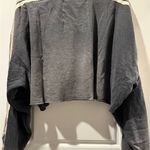 Aviator Nation  Charcoal Crop Top with Rainbow Logo Photo 2