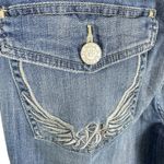Rock & Republic  Kendall Medium Wash Angel Wing Embroidery Cropped Jeans Size 12 Photo 3