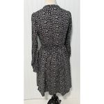 Boden Smocked Jersey Shirt Dress Floral Long Sleeve Green Black Pink 4 Long Photo 7