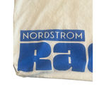 Nordstrom Rack Cinch Bag Canvas Tote 18.5 in x 17.5 in White Blue Log Black Rope Photo 1
