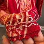 Beautiful Blood Orange Blouse Free Size Beach Blouse Cover Up Photo 7