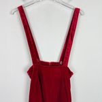 Modcloth NWT  Crushed Velvet Suspender Skirt Holly Berry Red Size Small S NEW Photo 2