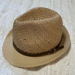 NWOT Straw Fedora Hat Tan Photo 1