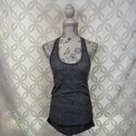 Athleta Norwegian Grey Speedlight Heather Tank Top Racerback Ruched Size XS Photo 2