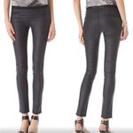 Helmut Lang  Coated Waxed Denim Charcoal Black Leggings Photo 1
