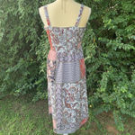 Rachel Zoe  Linen Patchwork Sleeveless  Dress 4 Paisley Floral W/ Pockets! Photo 4