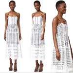 MARISSA WEBB WHITE LACE 'VANESSA' MIDI DRESS XS White Photo 11