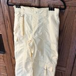 No Boundaries No‎ Boundaries Butter Yellow Cargo Baggy Wide Leg Cinch Parachute Pants XS 0-2 Photo 2