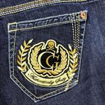 COOGI High rise waist Straight Leg Embroidered Pocket Dark Wash Jeans Size 16 Photo 12