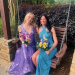 Alice And Elle Blue Sparkly Prom Dress Photo 2