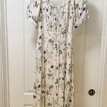 Favorite Daughter Dress Womens 14 Floral White Spring Vineyard Midi Puff Sleeve Photo 5