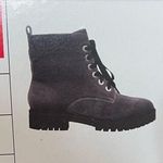 Mossimo Rihanna Lace Up Velvet Grey Combat Moto Boots Size 6 Photo 6